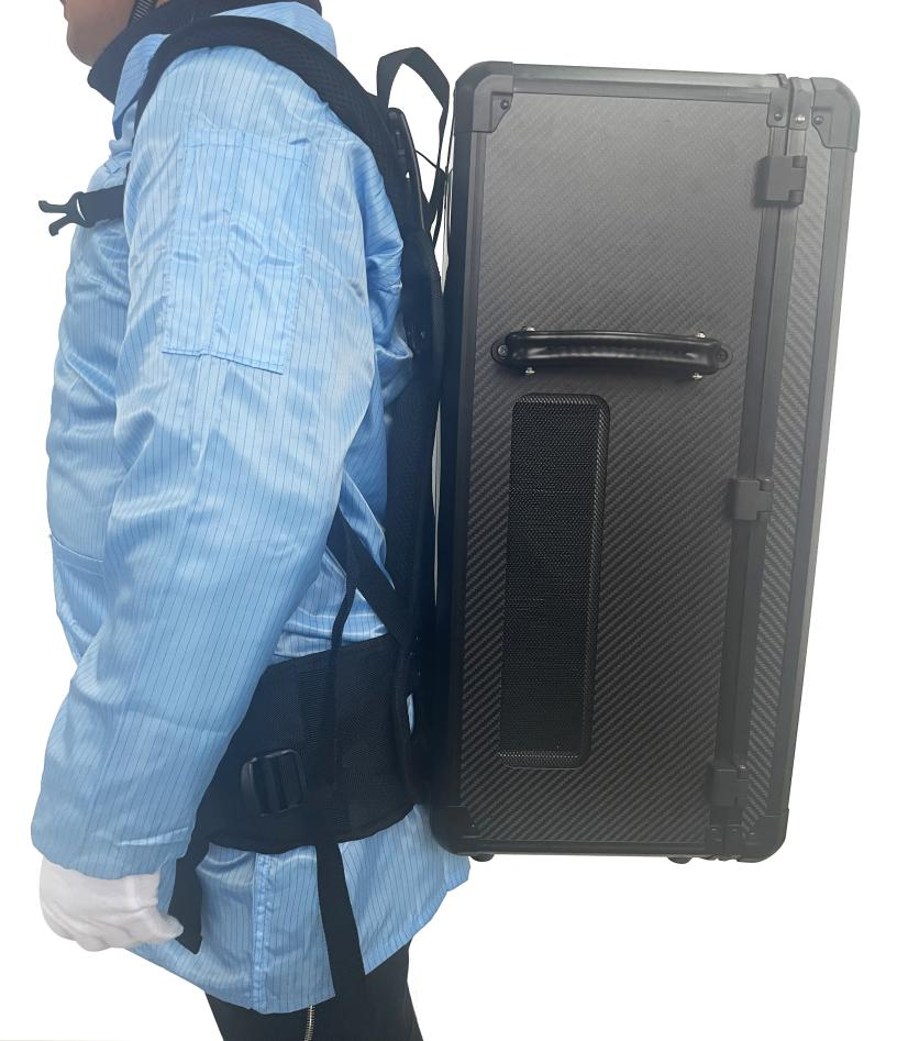Backpack type laser line foreign object removal device